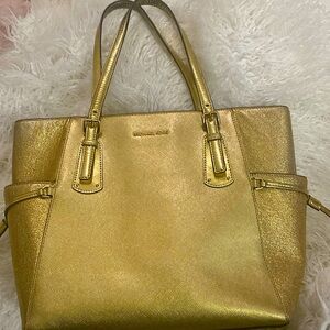 MK gold tote